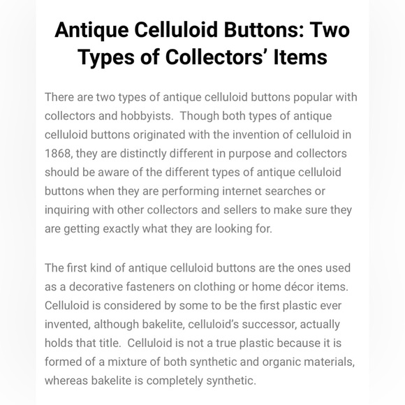 Vintage Celluloid Large Buttons - Picture 5 of 6